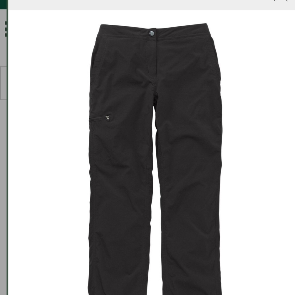 Black llbean full length comfort trail pants